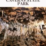Stalactites and stalagmites inside the cave at Florida Caverns State park