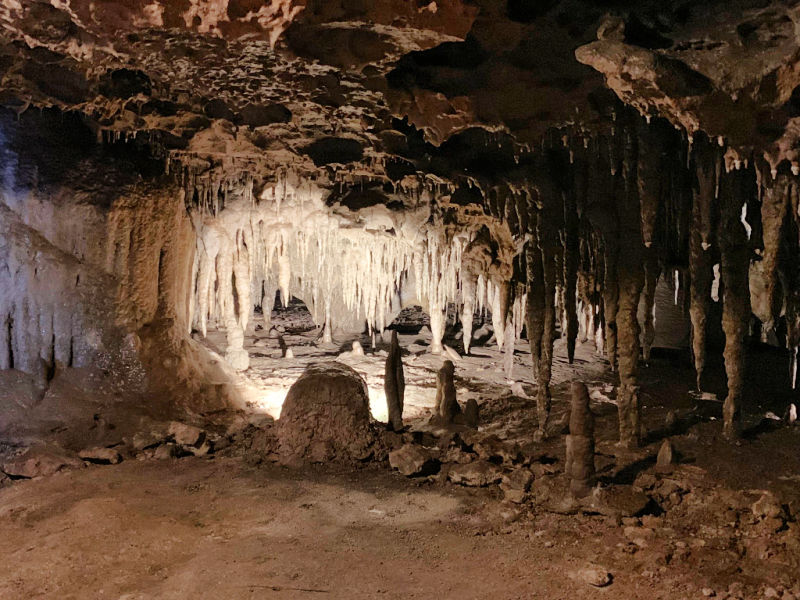Inside the cave at Florida Caverns State Park