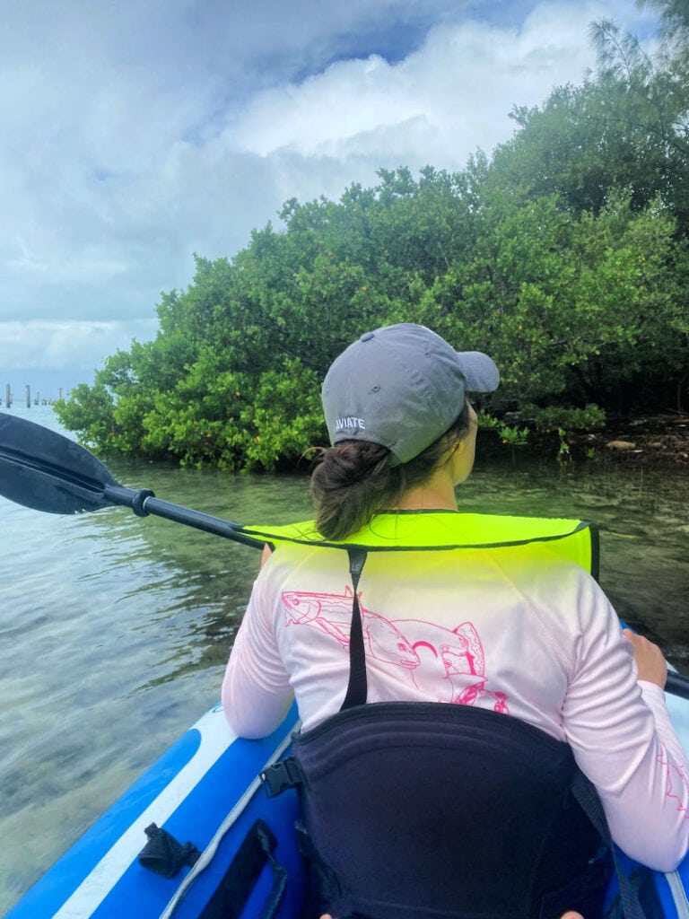 Me kayaking near the mangroves.