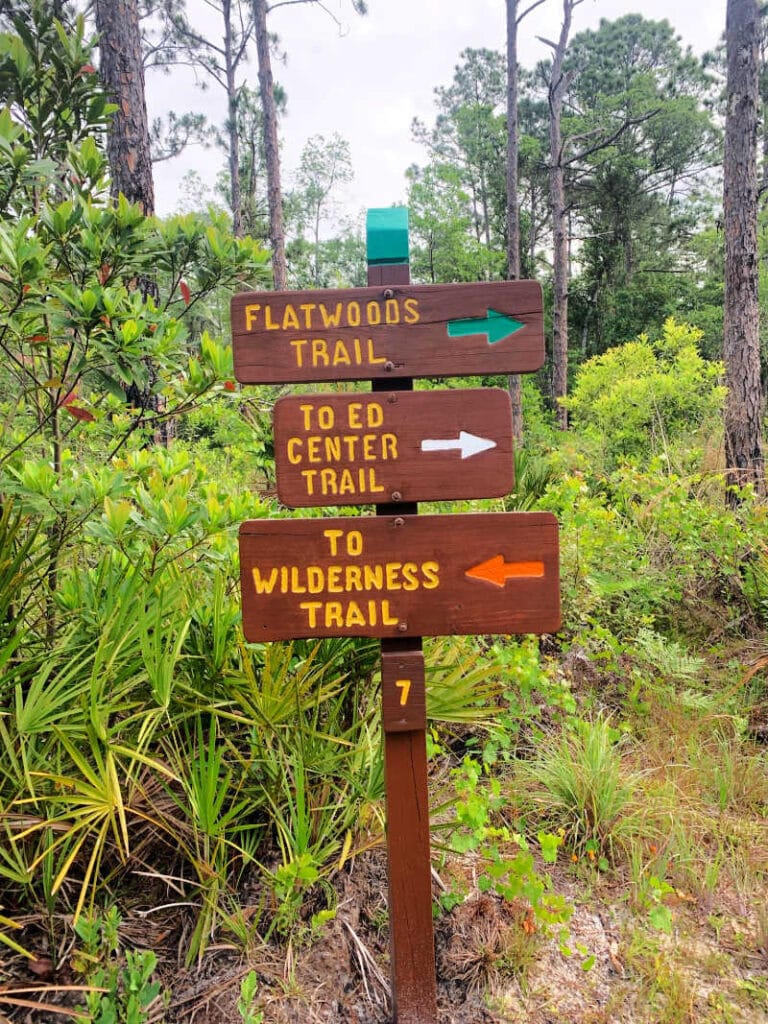 Brooker Creek Preserve trail sign