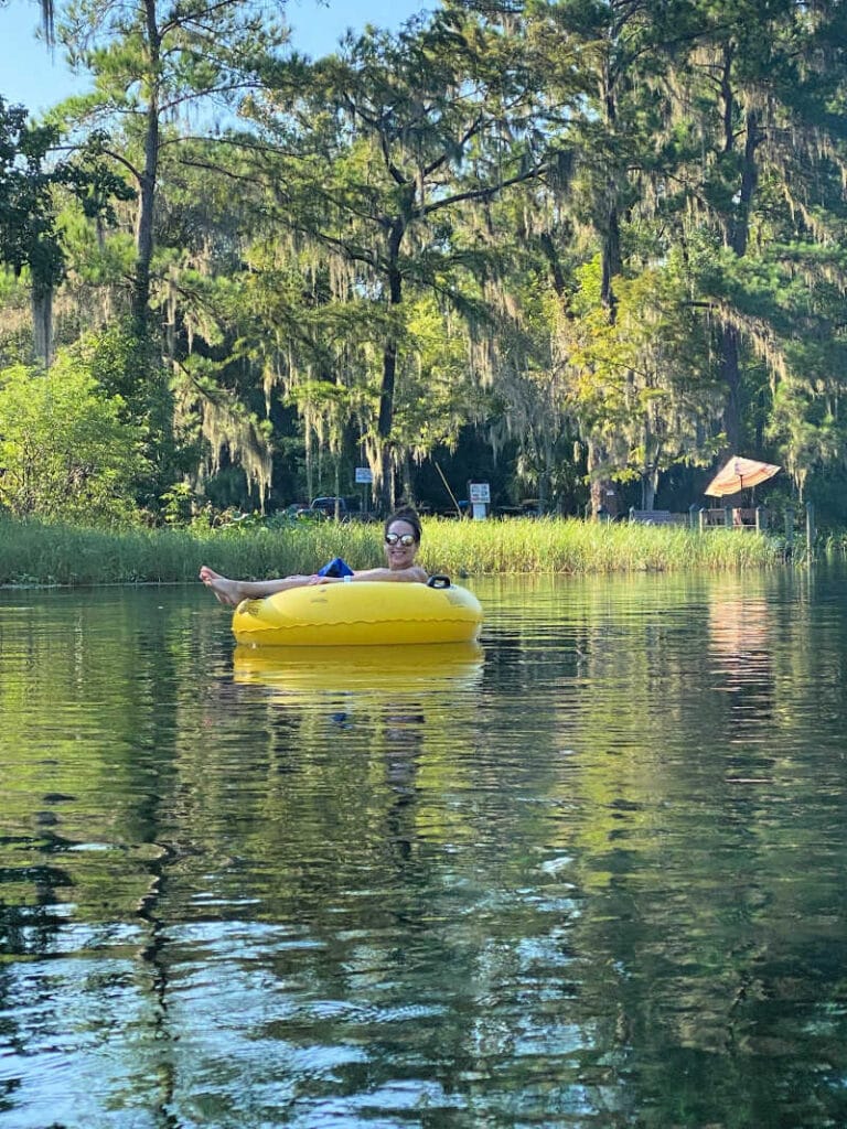 Me in a tube floating on Rainbow River
