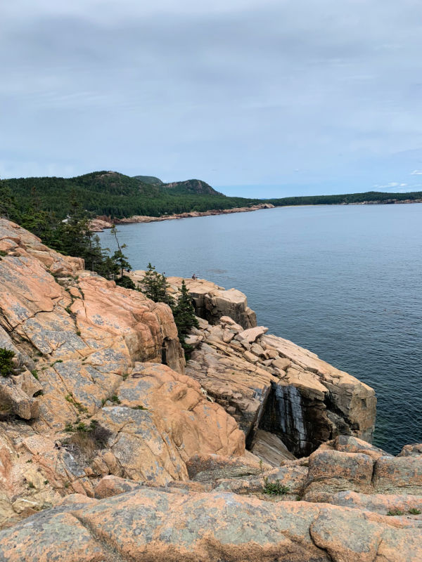 The atlantic ocean and rocky coast of Maine