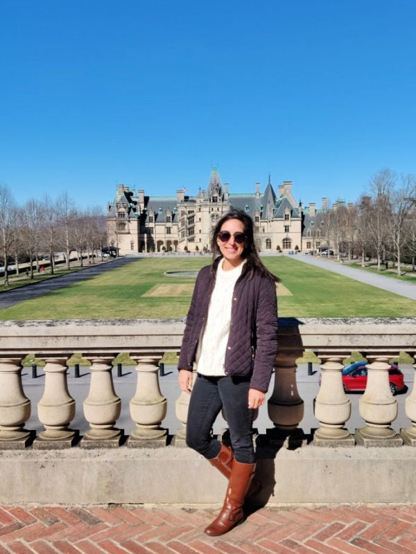 Me in front of the Biltmore Estates.