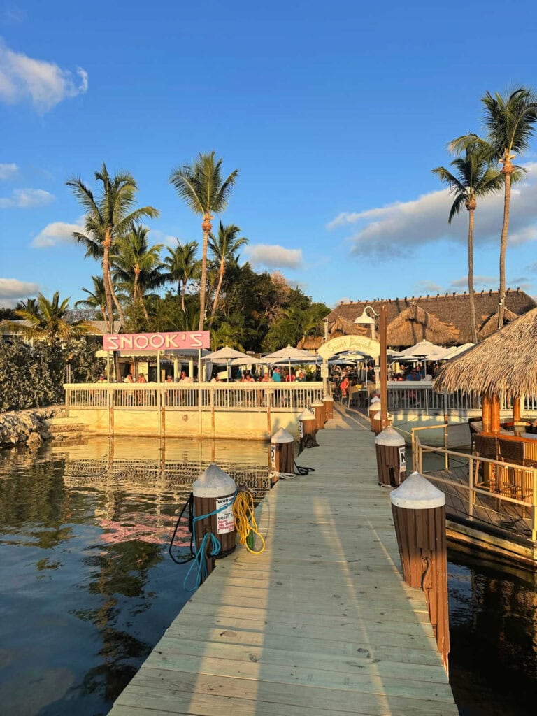 Snook's outdoor entrance from the dock.